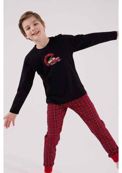 Erkek Çocuk Siyah Pijama Takımı