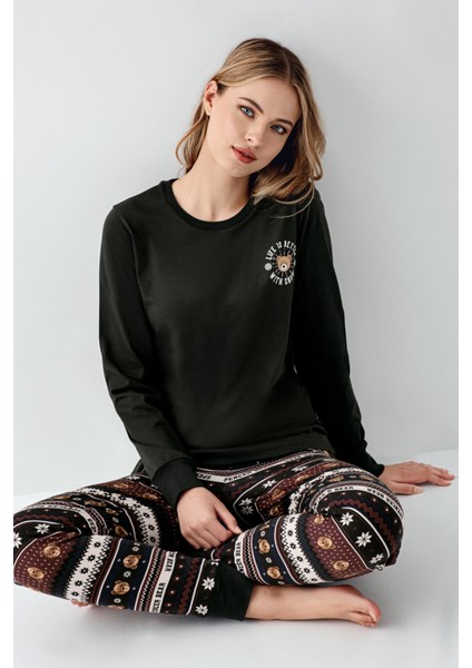 Kadın Gri Pijama Takımı