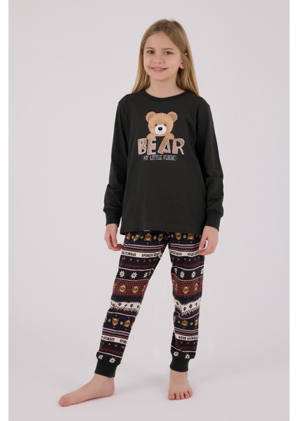 Kız Çocuk Gri Pijama Takımı modelleri