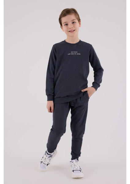 Erkek Çocuk Antrasit Eşofman Takımı