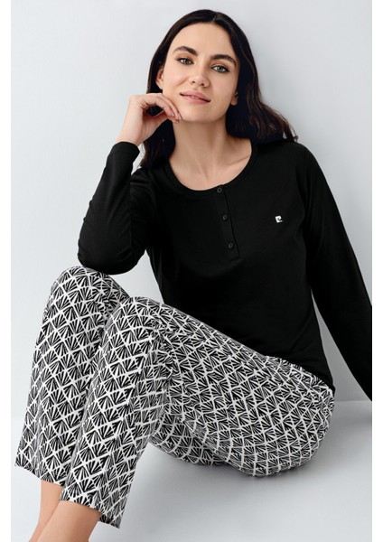 Kadın Siyah Pijama Takımı