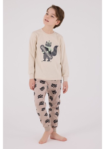 Erkek Çocuk Bej Pijama Takımı fiyatları