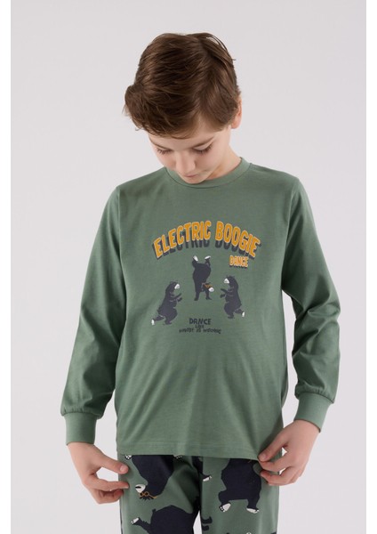 Erkek Çocuk Yeşil Pijama Takımı fırsatları