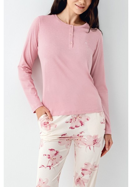 Kadın Pembe Pijama Takımı modelleri