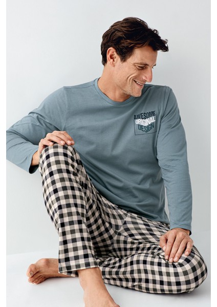 Erkek Yeşil Pijama Takımı