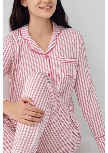 Kadın Pembe Gömlek Pijama modelleri