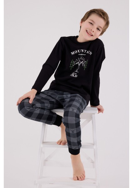 Erkek Çocuk Siyah Pijama Takımı