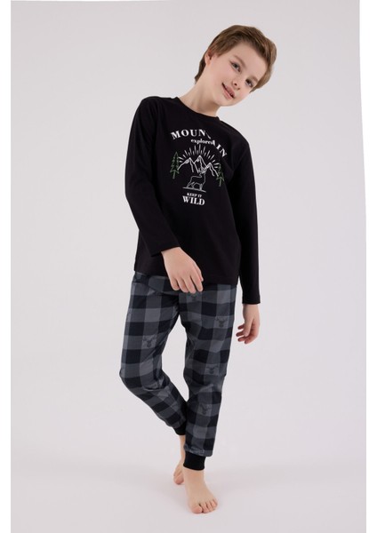 Erkek Çocuk Siyah Pijama Takımı modelleri