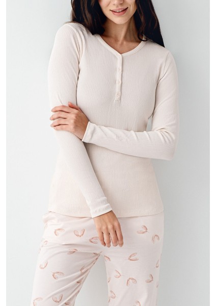 Kadın Pembe Pijama Takımı modelleri