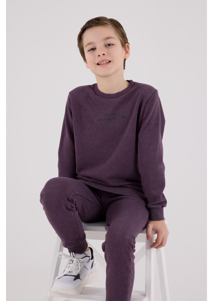 Erkek Çocuk Mor Eşofman Takımı