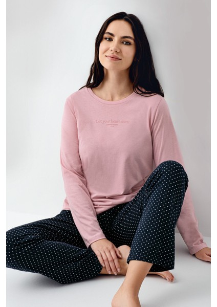 Kadın Pembe Pijama Takımı
