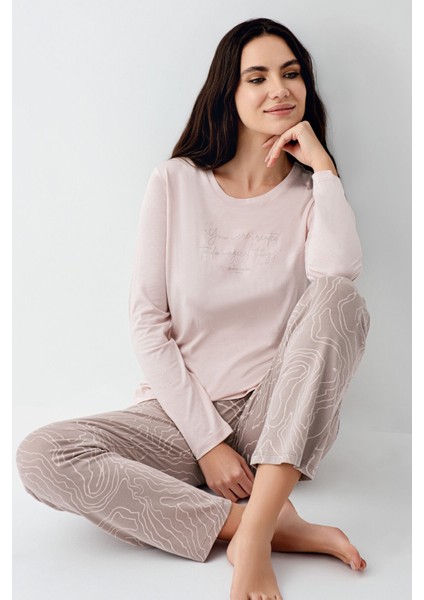 Kadın Pembe Pijama Takımı
