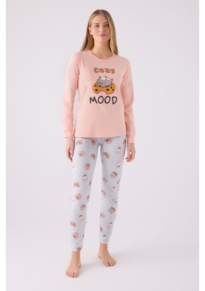 Kadın Turuncu Pijama Takımı