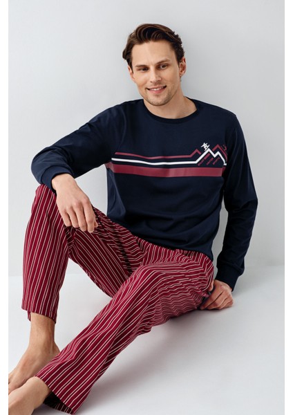 Erkek Lacivert Pijama Takımı