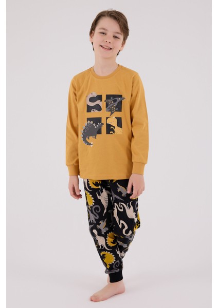 Erkek Çocuk Sarı Pijama Takımı