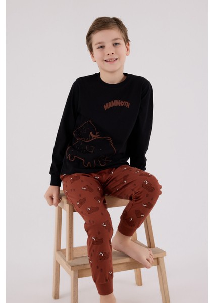 Erkek Çocuk Siyah Pijama Takımı