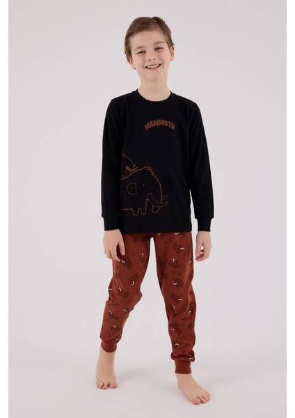 Erkek Çocuk Siyah Pijama Takımı modelleri