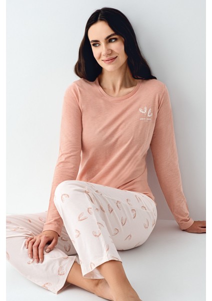 Kadın Pembe Pijama Takımı
