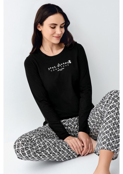 Kadın Siyah Pijama Takımı