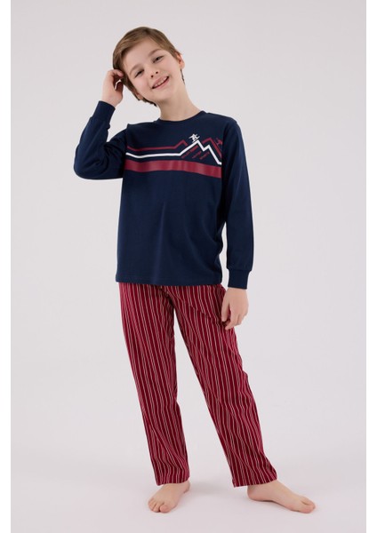Erkek Çocuk Lacivert Pijama Takımı