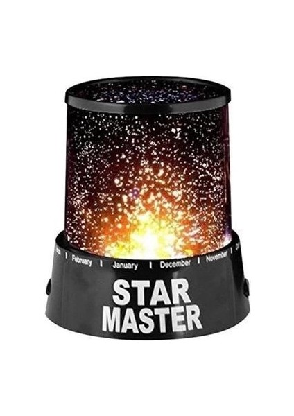 Star Master Pilli Gökyüzü Projeksiyonlu Led Renkli Yıldızlı Tavan Işık Yansıtma Gece Lambası ( Lisinya )