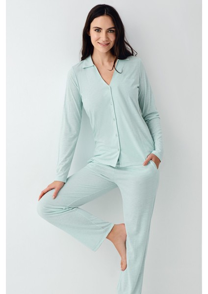 Kadın Yeşil Pijama Takımı