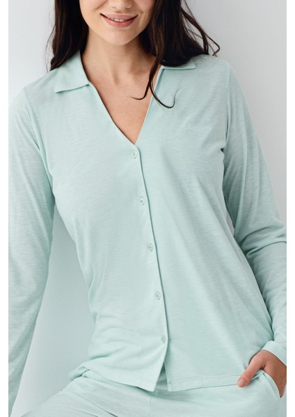 Kadın Yeşil Pijama Takımı modelleri