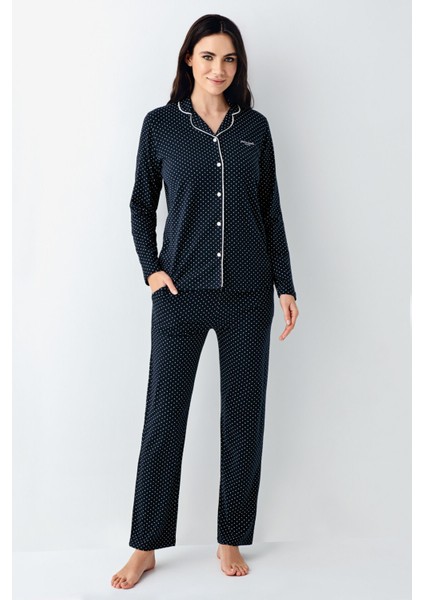 Kadın Lacivert Gömlek Pijama fiyatları