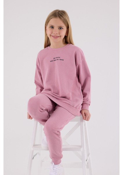 Kız Çocuk Pembe Eşofman Takımı