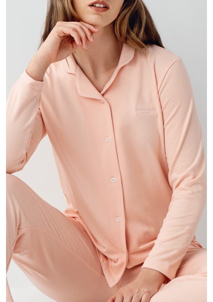 Kadın Turuncu Gömlek Pijama modelleri