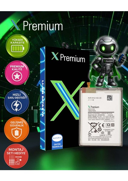 Xpremium Samsung A24 Uyumlu Batarya Pil Süper Yüksek Kalite 5000 Mah EB-BA245ABY