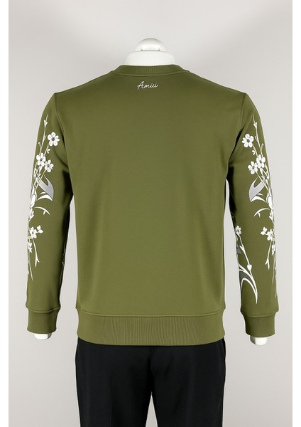 Unisex Erkek/kadın Yüksek Kalite Kol Baskılı Pamuklu Sıfır Yaka Sweatshirt fiyatları