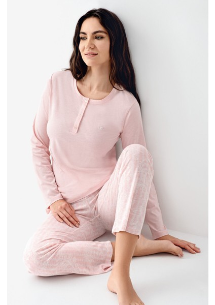 Kadın Pembe Pijama Takımı