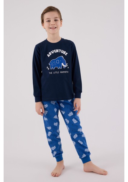 Erkek Çocuk Lacivert Pijama Takımı