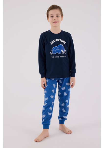 Erkek Çocuk Lacivert Pijama Takımı modelleri