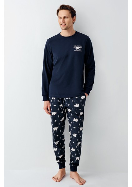 Erkek Lacivert Pijama Takımı