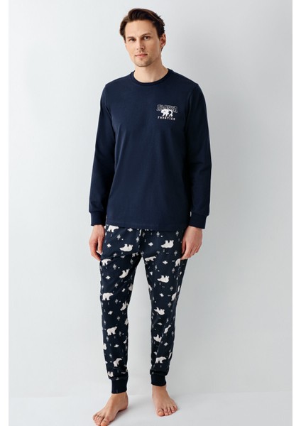 Erkek Lacivert Pijama Takımı modelleri