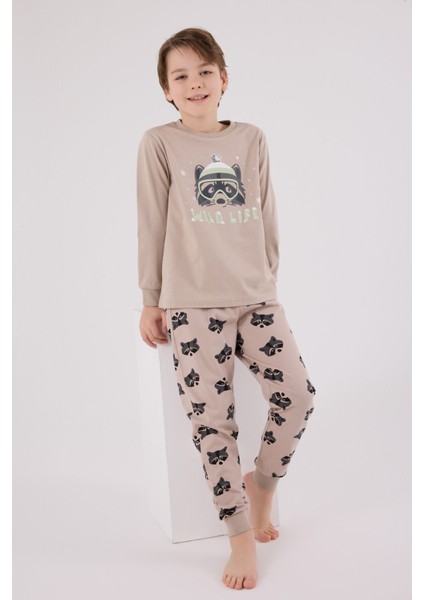 Erkek Çocuk Kahverengi Pijama Takımı fiyatları