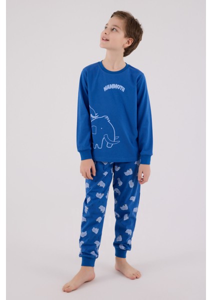 Erkek Çocuk Mavi Pijama Takımı modelleri
