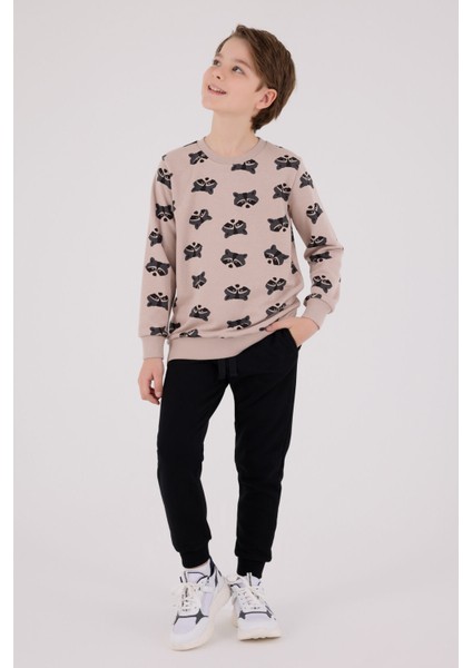 Erkek Çocuk Kahverengi Eşofman Takımı