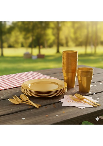 Parti Takımı Plastik Mika Set (- Bardak 25 Adet ,Çatal 25 Adet ,Tabak 6 Adet ,Kaşık 25 Adet-) modelleri