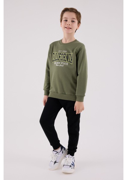 Erkek Çocuk Haki Eşofman Takımı modelleri