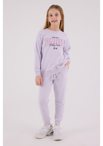 Kız Çocuk Mor Eşofman Takımı