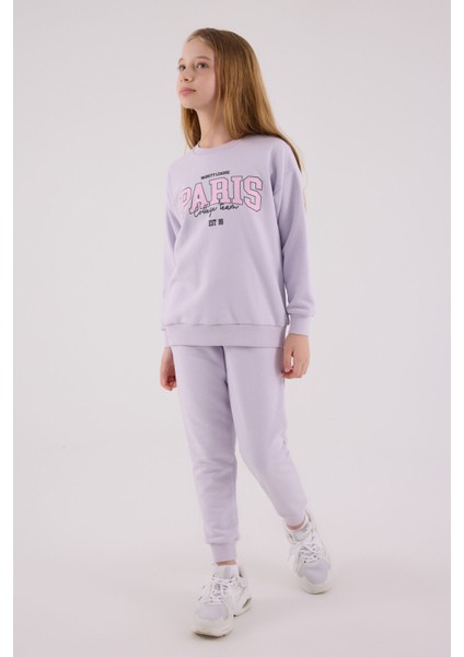 Kız Çocuk Mor Eşofman Takımı modelleri