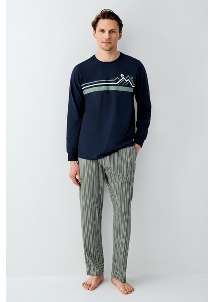 Erkek Lacivert Pijama Takımı
