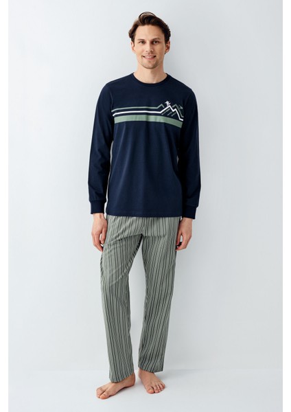 Erkek Lacivert Pijama Takımı modelleri