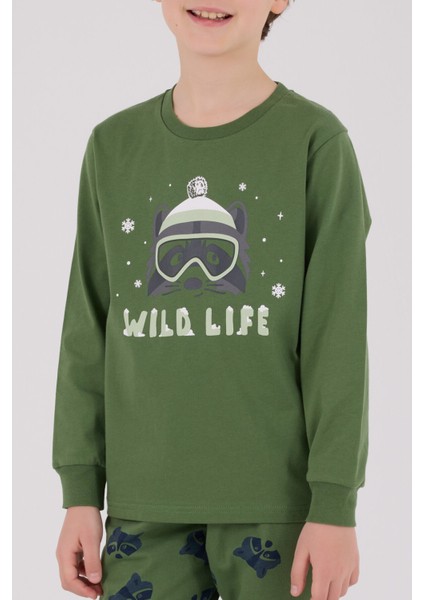 Erkek Çocuk Yeşil Pijama Takımı fırsatları