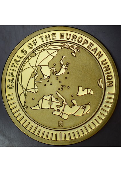 Avrupa'nın Başkentleri Madalyon-Valetta-Malta. Renkli 33 mm Çil. modelleri