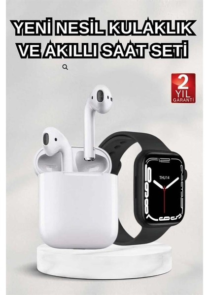 2025 Model Akıllı Saat ve 2.nesil Tws Bluetooth Kulaklık Anc Özelliği Amoled Ekran