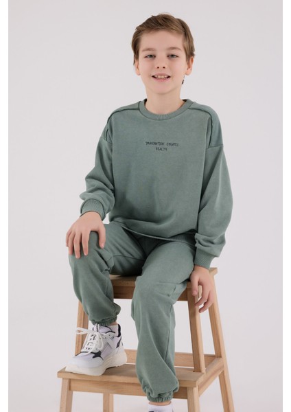 Erkek Çocuk Yeşil Eşofman Takımı